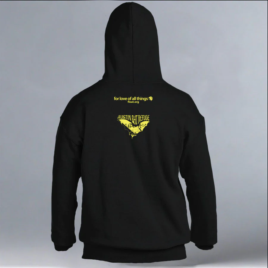 Austin Bat Refuge - Gildan Adult Heavy Blend™ 8 oz., 50/50 Hooded Sweatshirt - Black - Image 3