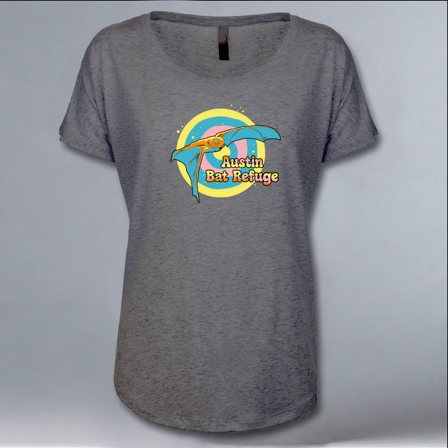 Austin Bat Refuge - Ladies Triblend Dolman - Premium Heather