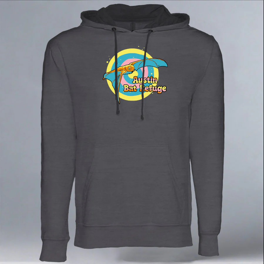 Austin Bat Refuge - Midweight French Terry Pullover Hoody - Heavy Metal
