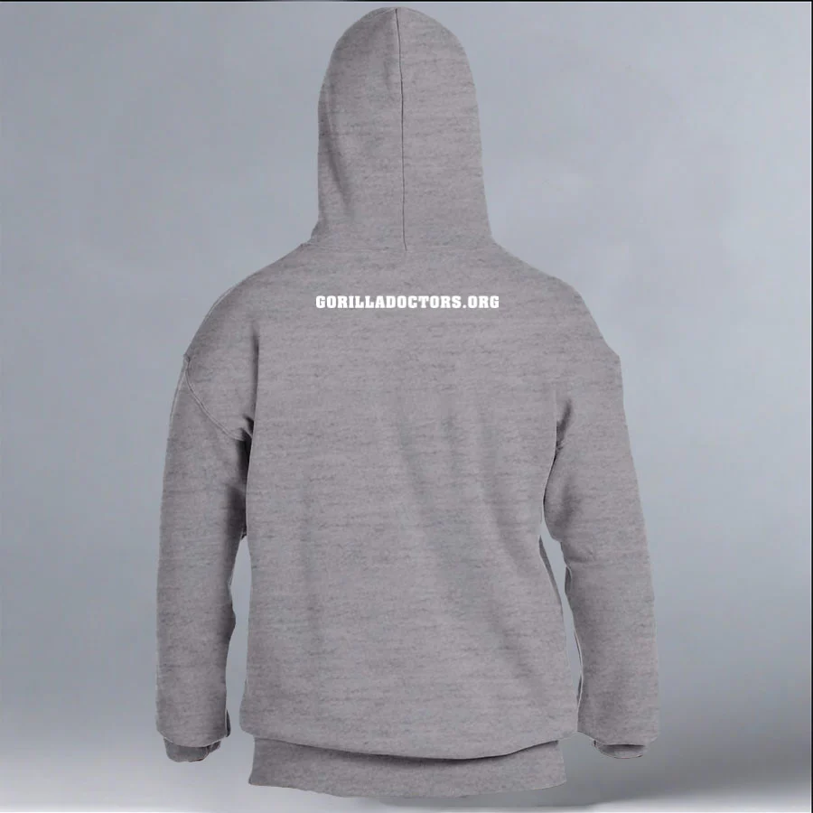Gorilla Doctors - Gildan Adult Heavy Blend™ 8 oz., 50/50 Hooded Sweatshirt - Graphite Heather - Image 3