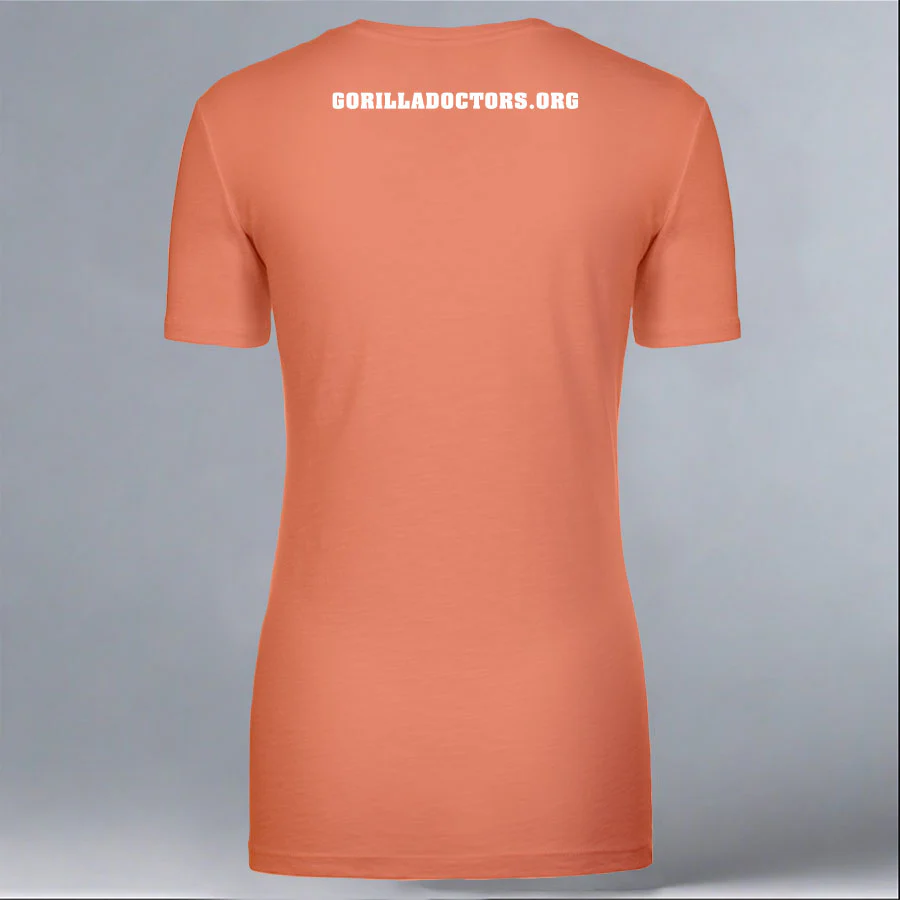 Gorilla Doctors - Ladies V-Neck - Light Orange - Image 3
