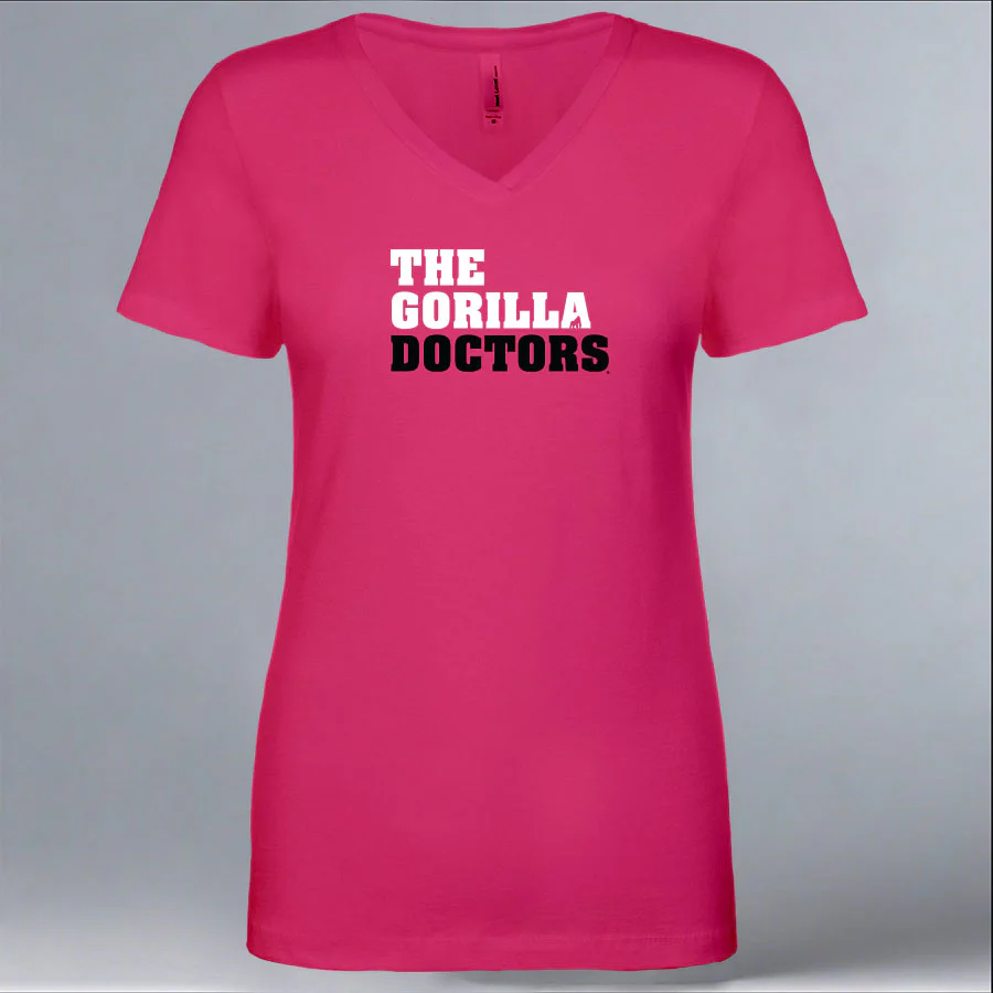 Gorilla Doctors - Ladies V-Neck - Raspberry