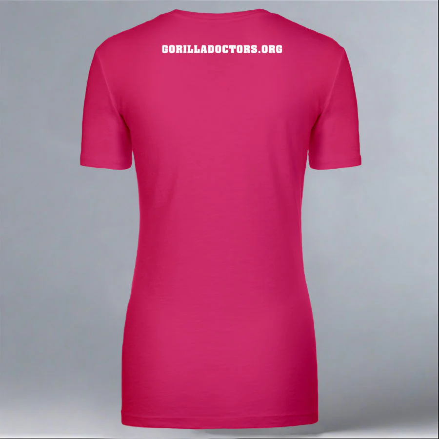 Gorilla Doctors - Ladies V-Neck - Raspberry - Image 3