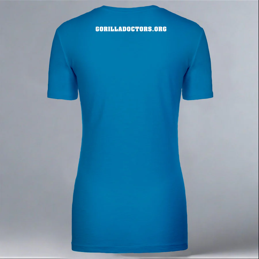 Gorilla Doctors - Ladies V-Neck - Turquoise - Image 3