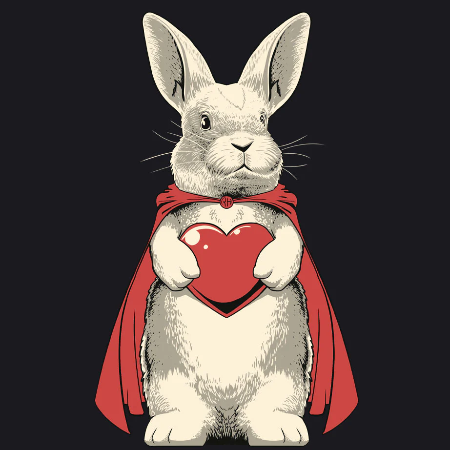 Rabbit Haven - Ladies V-Neck - Black - Image 2