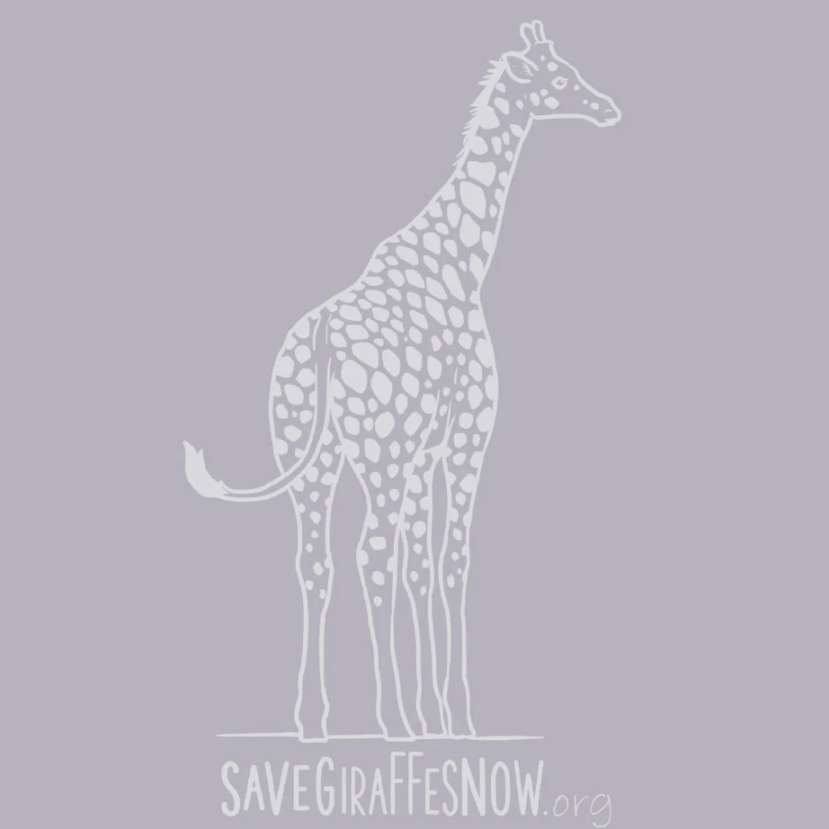 Save Giraffes Now - Adult Long Sleeve - Heather Gray - Image 4