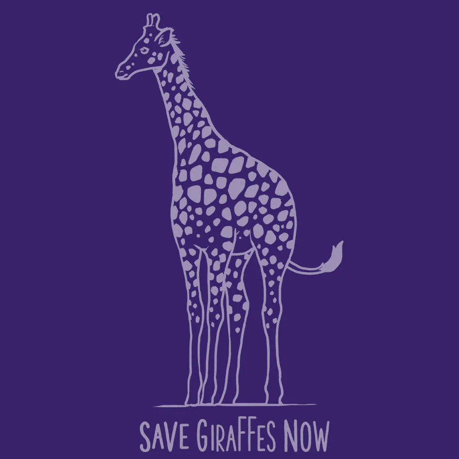 Save Giraffes Now - Adult - Purple Rush - Image 3