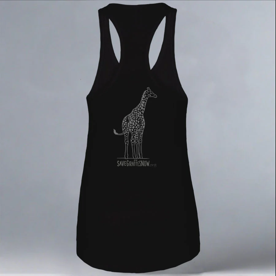Save Giraffes Now - Unisex Tank - Black - Image 2