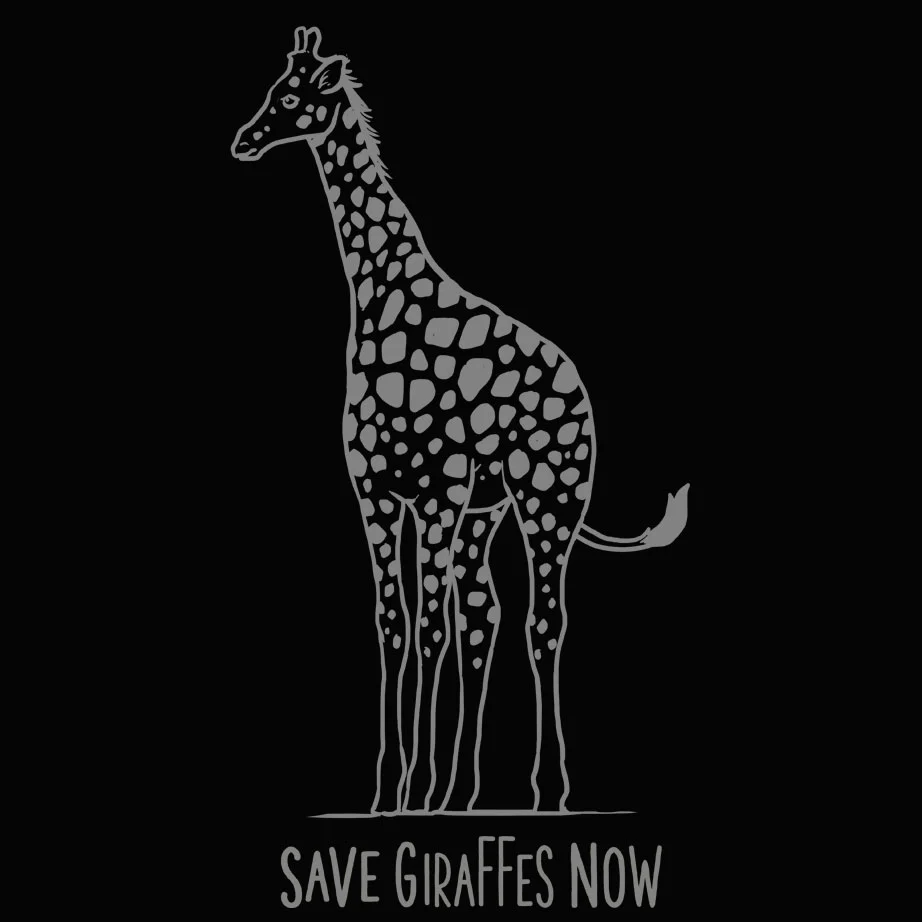 Save Giraffes Now - Unisex Tank - Black - Image 3