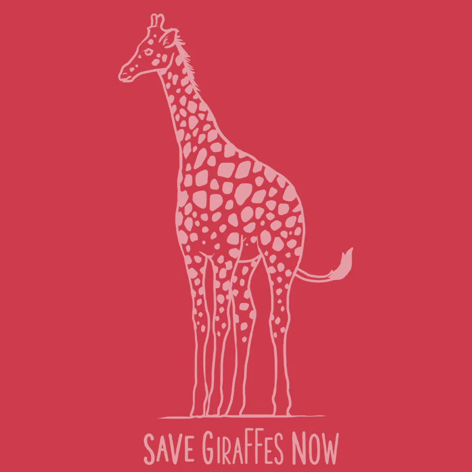 Save Giraffes Now - Youth - Red - Image 3