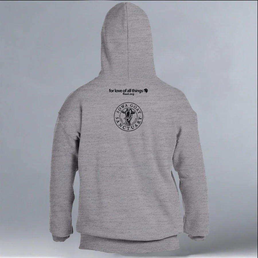 SOWA Goat Sanctuary - Gildan Adult Heavy Blend™ 8 oz., 50/50 Hooded Sweatshirt - Graphite Heather - Image 3