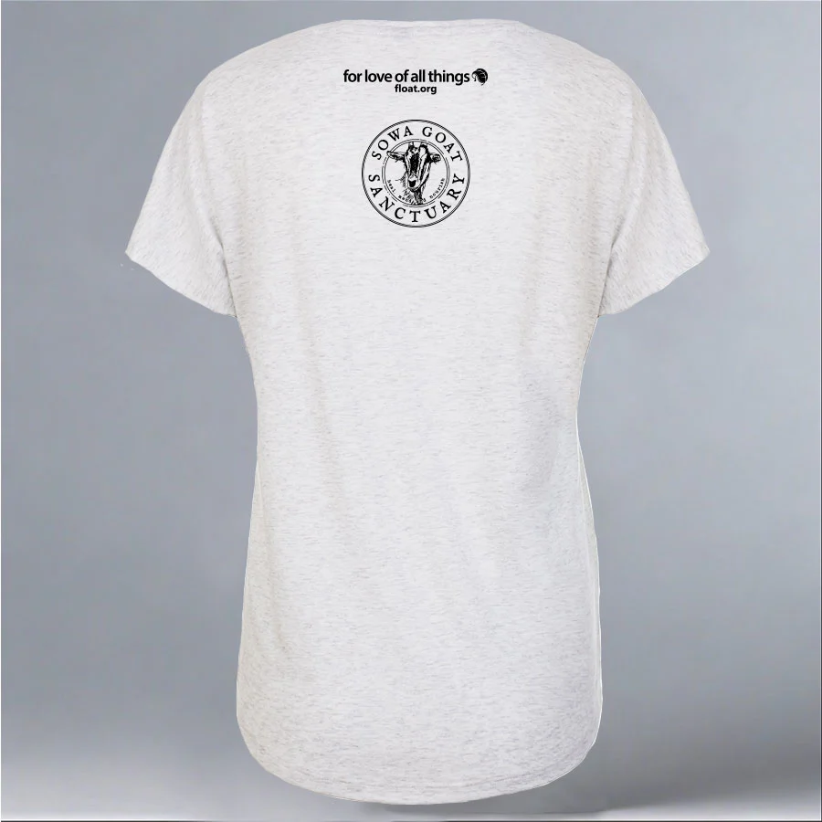 SOWA Goat Sanctuary - Ladies Triblend Dolman - Heather White - Image 3