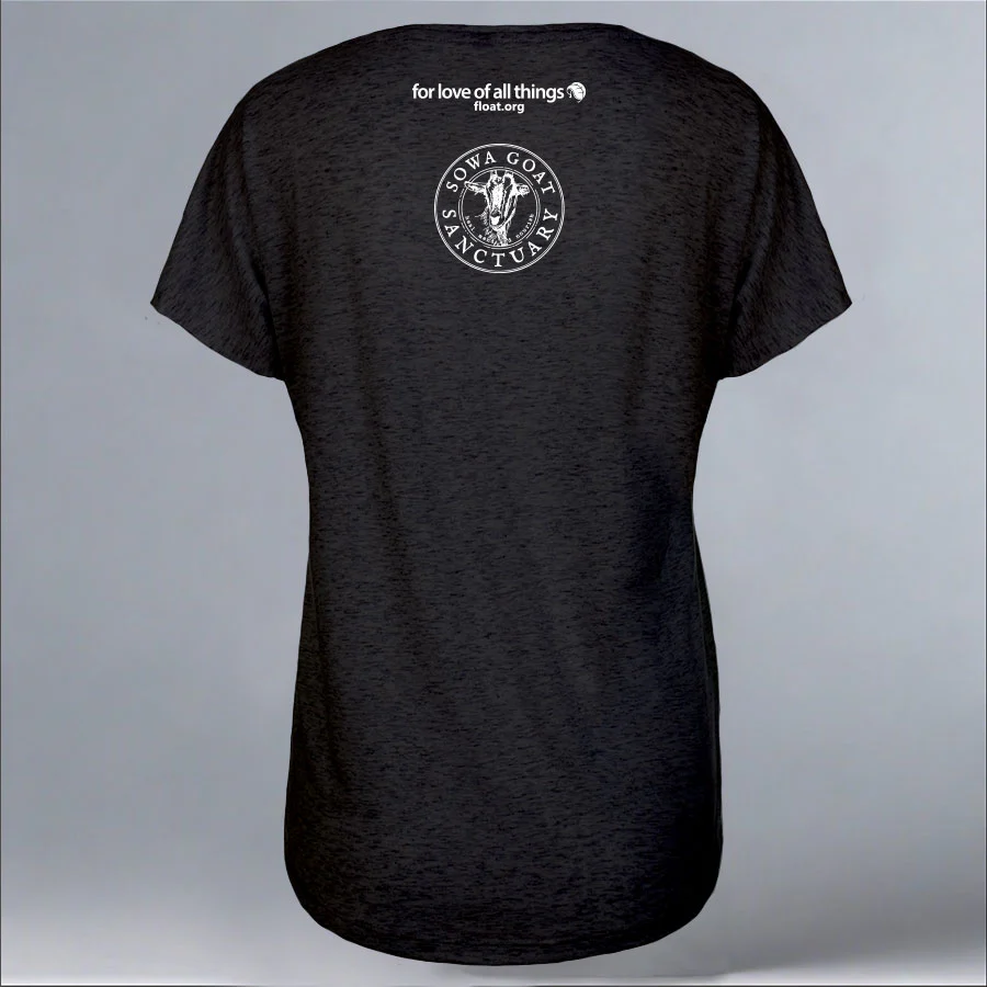 SOWA Goat Sanctuary - Ladies Triblend Dolman - Vintage Black - Image 3