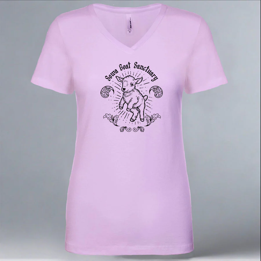 SOWA Goat Sanctuary - Ladies V-Neck - Lavender